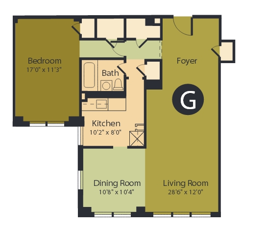 1BR/1BA - Kendall Hall Apartments