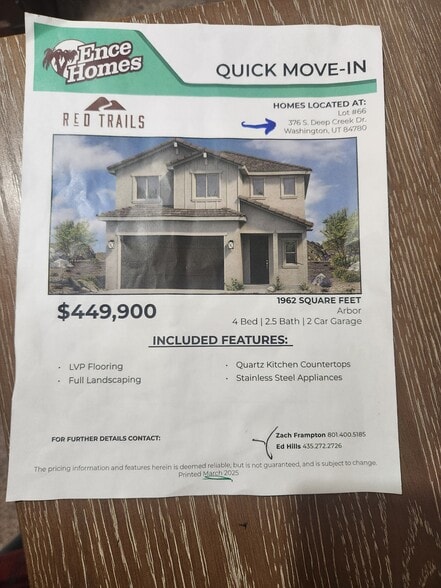 Home is currently in the process of being built. Expected completion date first part of June - 501 S Deep Creek Dr