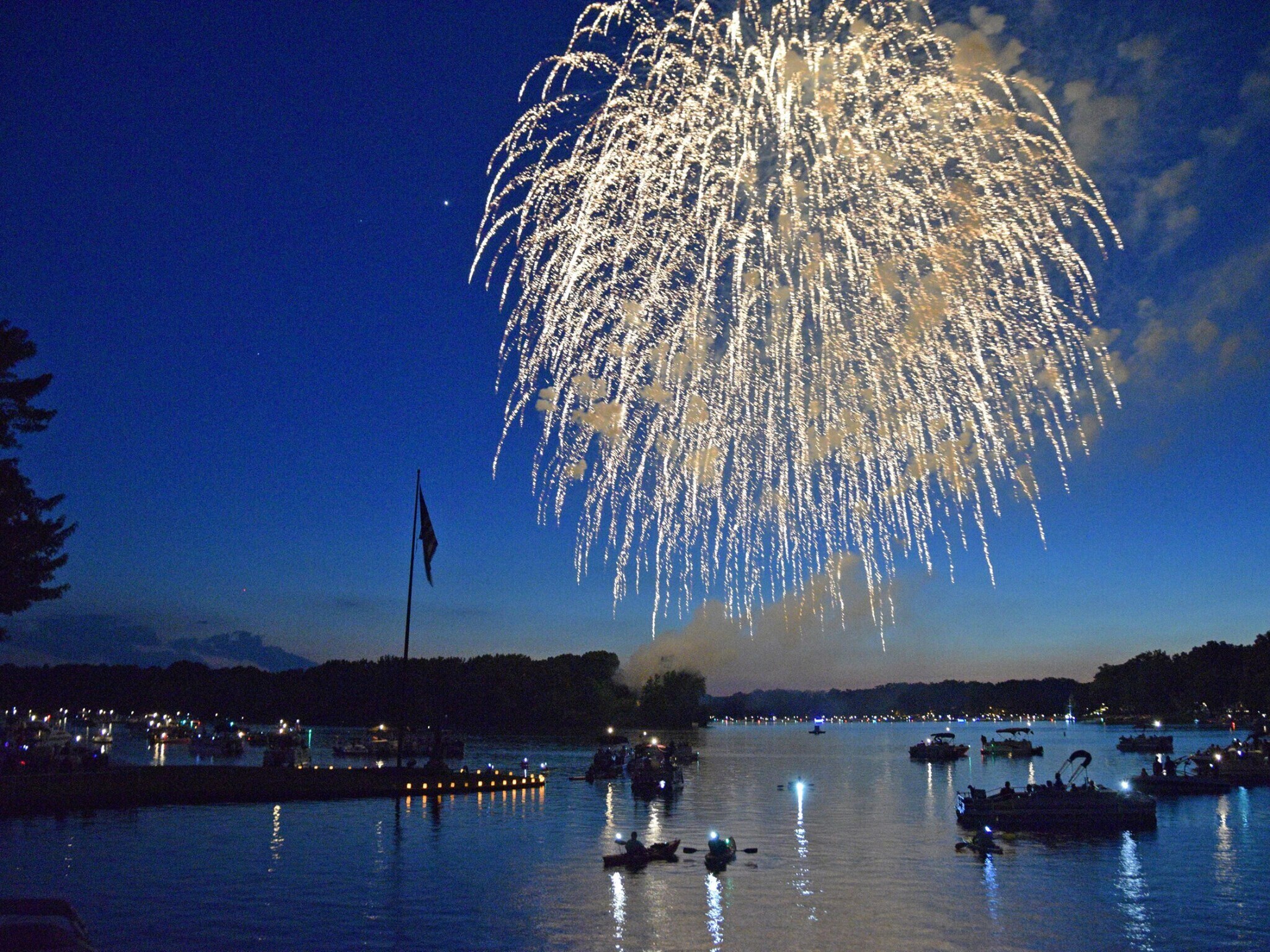 PLX fireworks from the yard - 4335 Ormond Dr