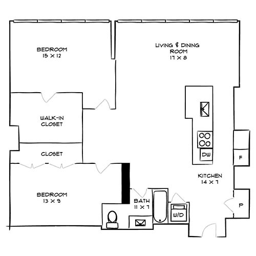 Floorplan - Park Towne Place Apartments