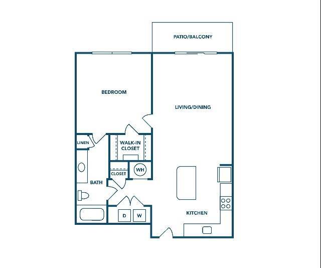 1 Bedroom | 1 Bath | 838 SF - Ballpark Apartments @ Town Madison