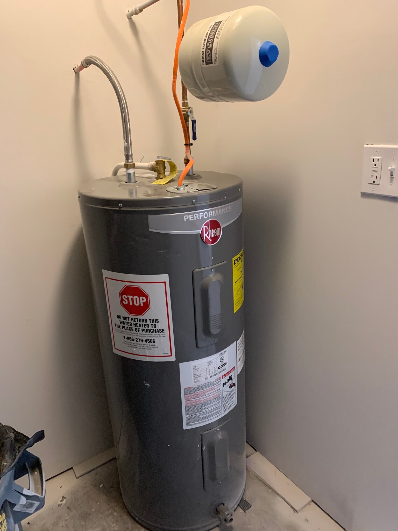 New hot water tank - 281 Oak Dr
