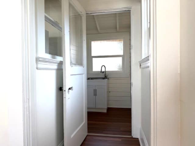 Hallway to backyard and utility room - 229 W 8th St