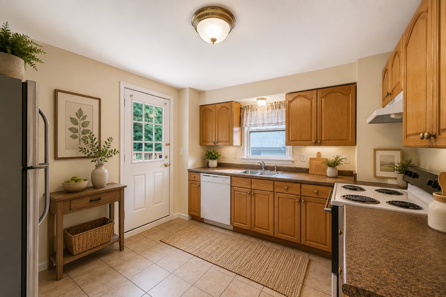 Kitchen Virtually Staged - 483 New York Ave