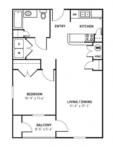 Updated - One Bedroom - Courtyard Commons