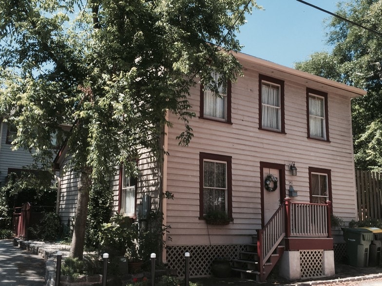 Front view of Carriage House from Jones Lane - 541 E Jones Ln