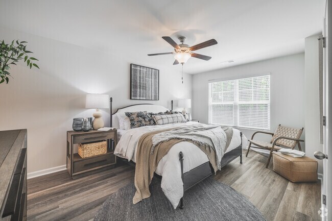 3BR, 2.5BA - 1,418SF - Primary Bedroom - The Townes at Amber Bluff