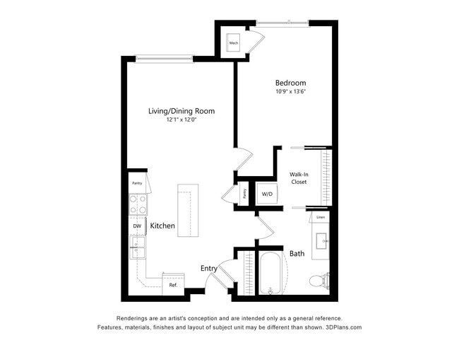 Floorplan - The Quill 55+ Apartments