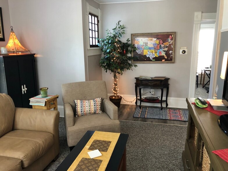 Living room with amour study area - 1216 Central Ave