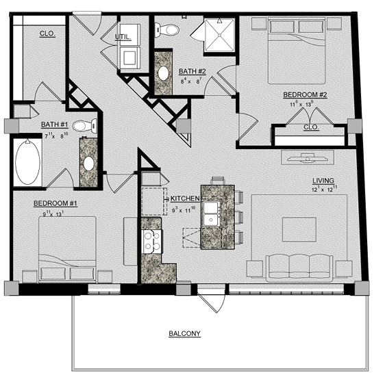 Floorplan - Magnolia Lofts on Vickery