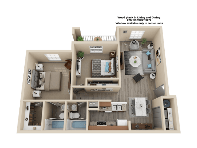 Floorplan - The Landing Apartment Homes