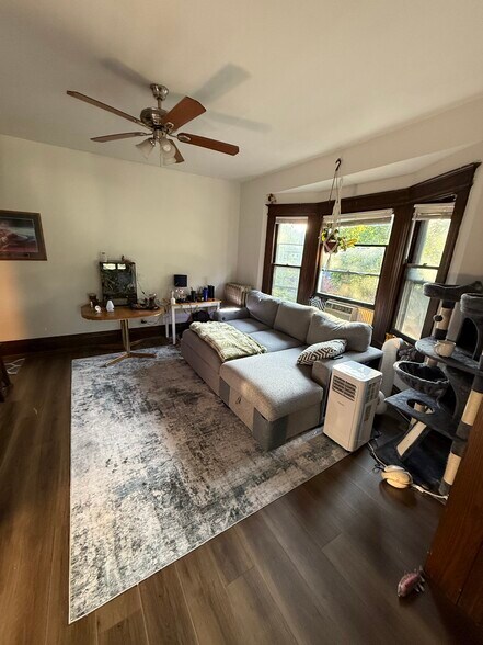 Living room view from bedroom - current tenant - 1127 Monroe Ave