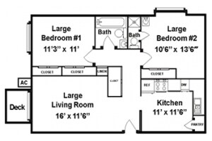 2 BEDROOM FLOOR PLAN - 24 E Court St
