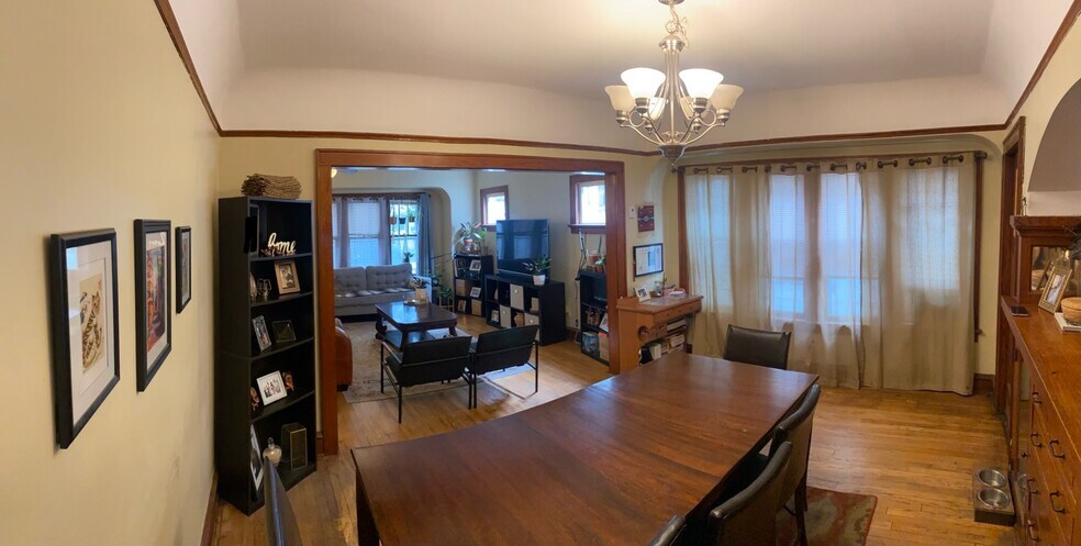 Dining room view into Living room - 3449 N Booth St