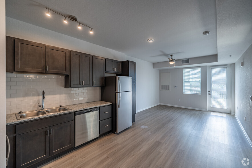 1BR 1BA - 727SF Kitchen and Living - Ekos at Cadenza 2