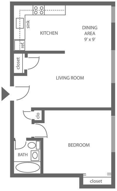 Floorplan - Chestnut Terrace Apartments