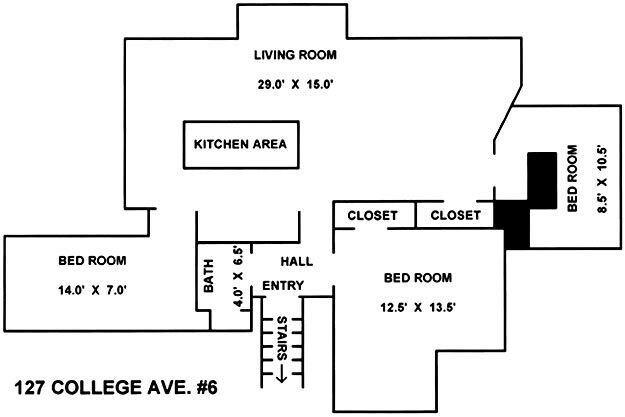 Floor Plan - 127 College Ave