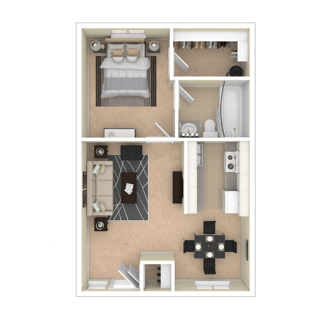 Floorplan - Highland Court Apartments