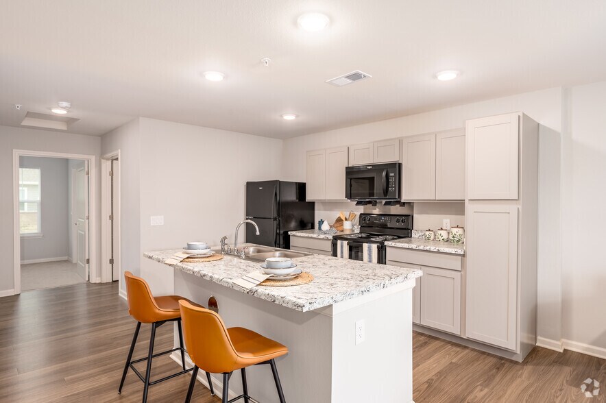 Model - 1BR, 1BA - 846SF - Kitchen - Sunspring Apartments - a 55+ Community