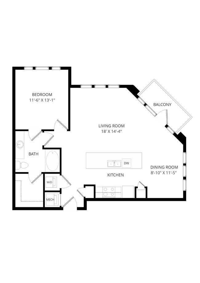 Floorplan - The Crosby at the Brickyard Apartment Homes