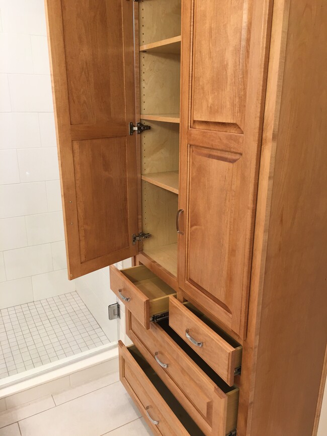 Bathroom storage - 2612 Tucker Station Rd