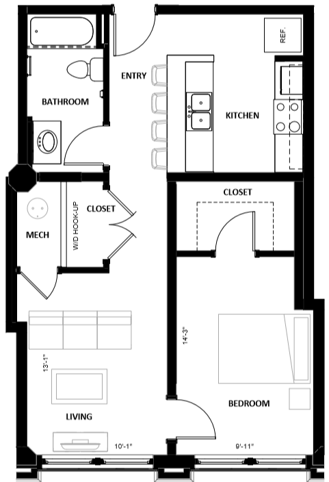 Floorplan - Illinois Street Senior Apartments