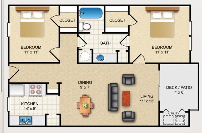 2BR/1BA - Avistar on the Hills