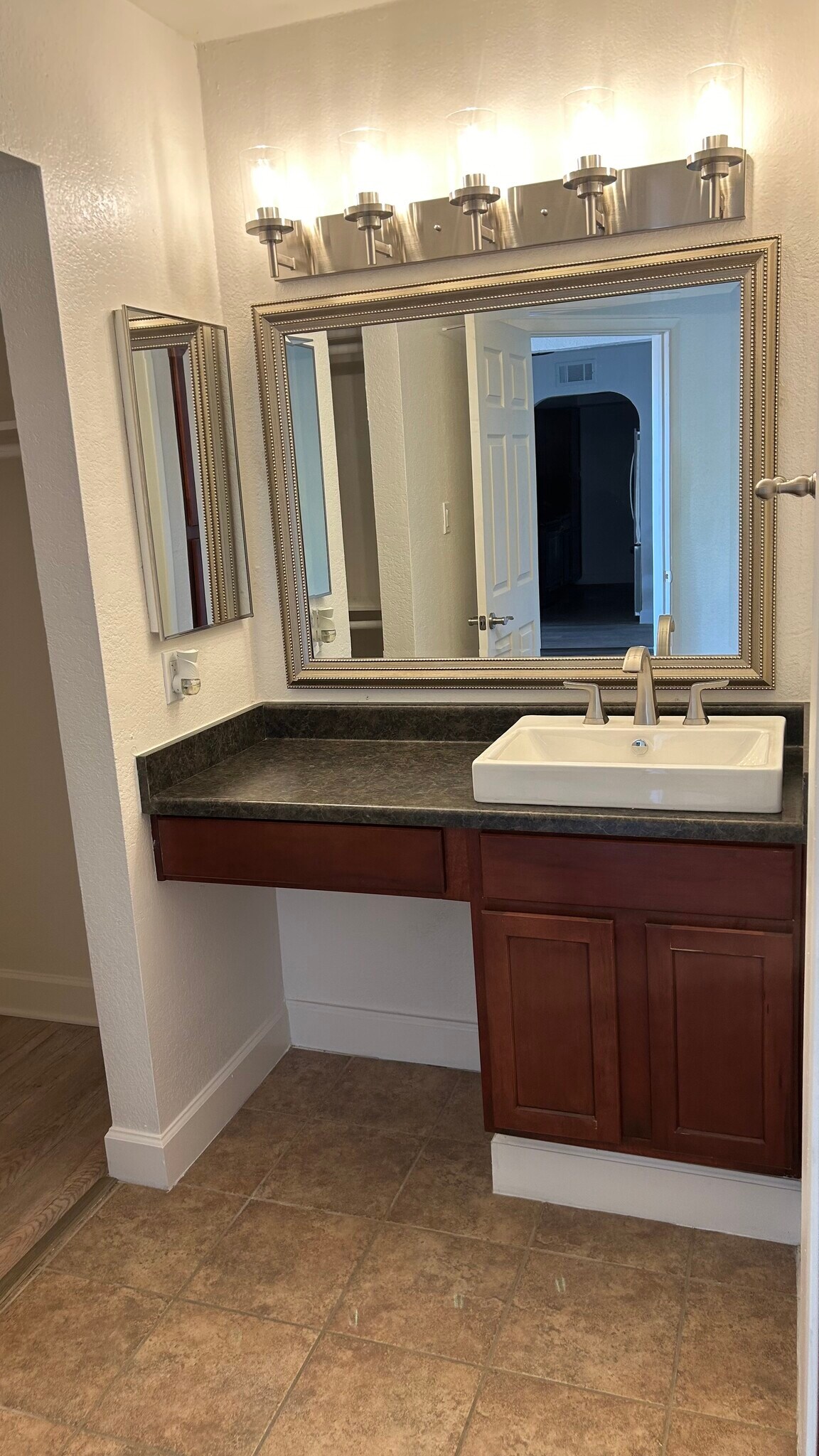 Large master bath w remodeled sinks & lights - 3825 E Camelback Rd