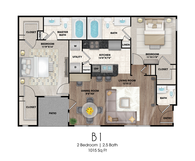 B1-1015Sf.png - Flats on Chapel Apartments