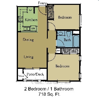 2BR/1BA - Vintage Court Apartments