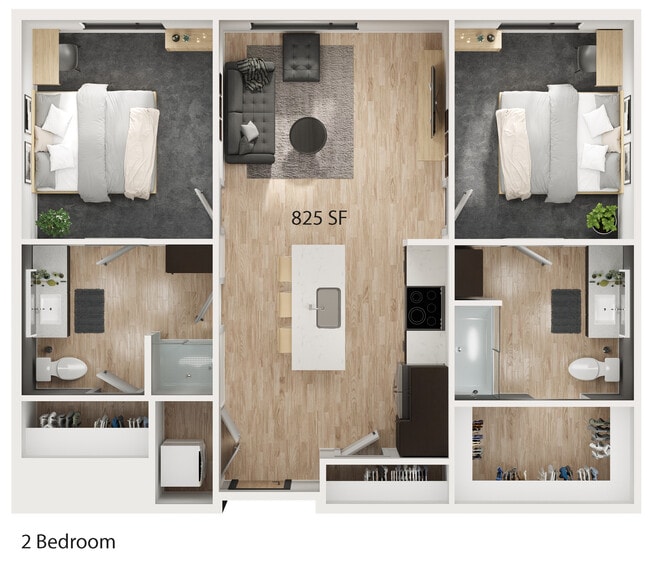 2 Bedroom - Michigan Place Apartments