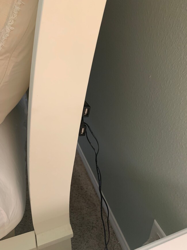 USB ports built in to the bedframe allow you to stay connected and fully charged - 24137 Del Monte Dr