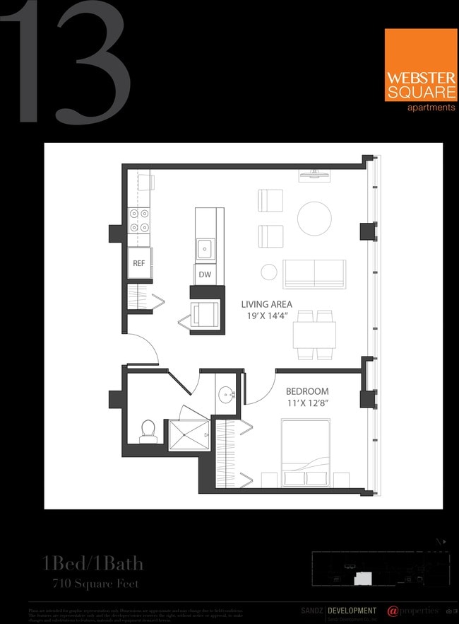 Floor Plan 13 - Webster Square Apartments