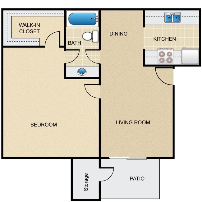 PlanA1x1.png - Pinecrest Apartment Homes