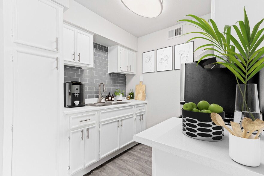 Studio - 404SF - Kitchen - The Enclave Apartment Homes