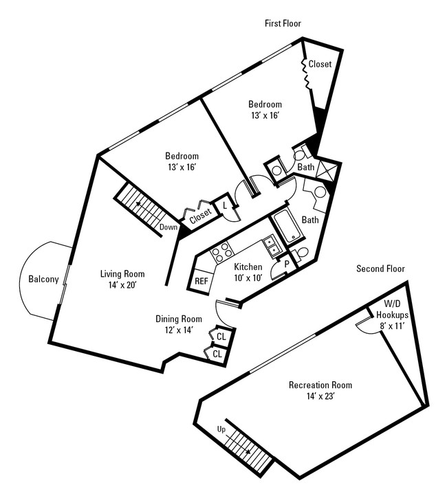 Floorplan - Green Lake Apartments and Townhomes