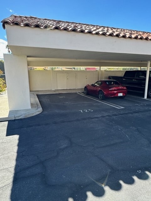 One car carport parking with storage - 255 E Avenida Granada