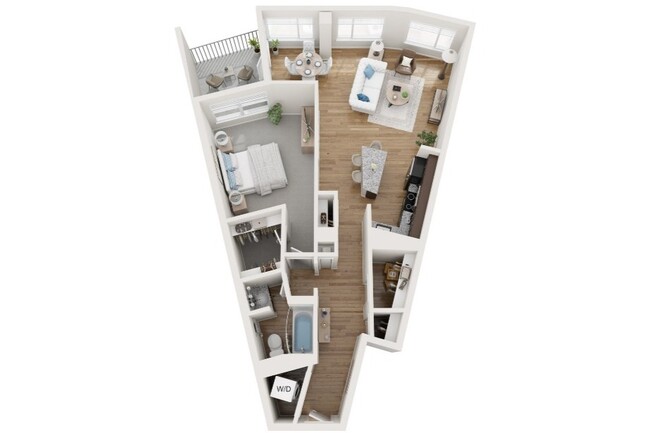 A1 One-bedroom - University Club Apartments