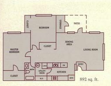 2BR/1BA - Turnberry Apartments
