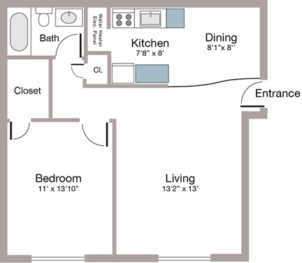 1BR/1BA - Brookstone Apartments