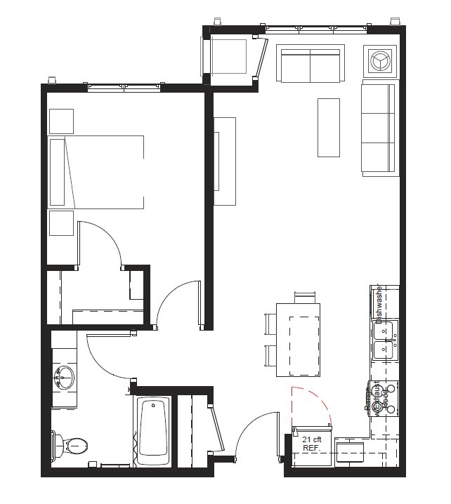 Floorplan - Fitzgerald Flats