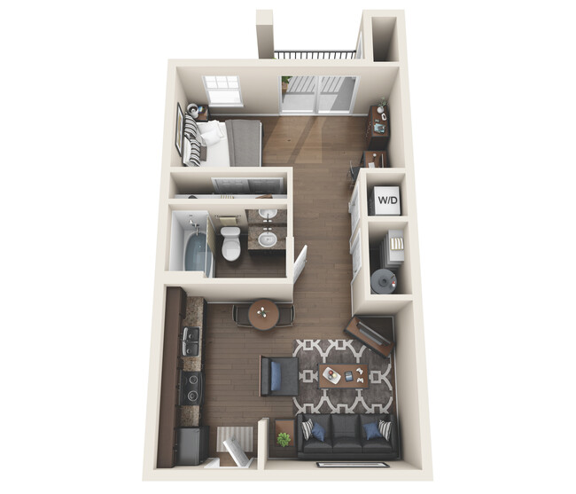 Studio Floorplan - The Hudson