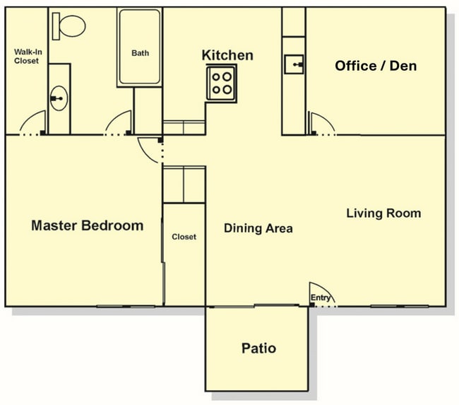 Regency 1 bed 1 bath w office-den Floorplan.jpg - Regency West Apartments
