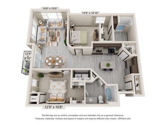Primary Photo - 2 Bdrm/2 Bath Spacious Corner Apartment w/...