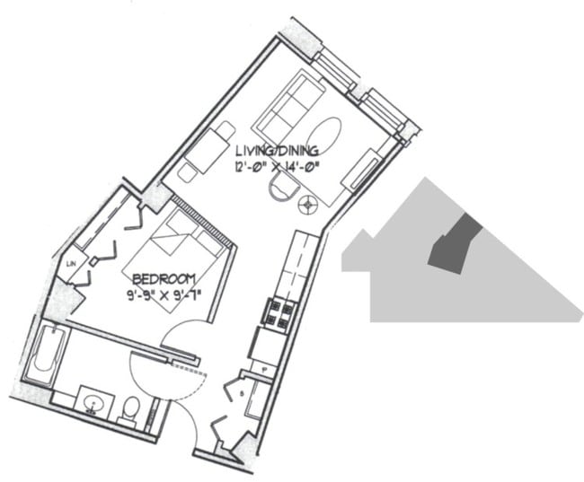 1BR/1BA - Hairpin Lofts
