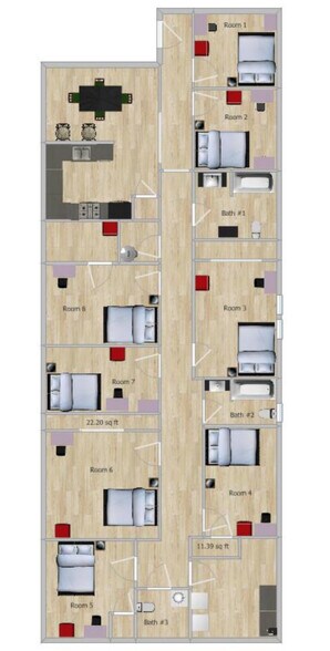 Floor plan map. - 227 Saint Elmo Cir