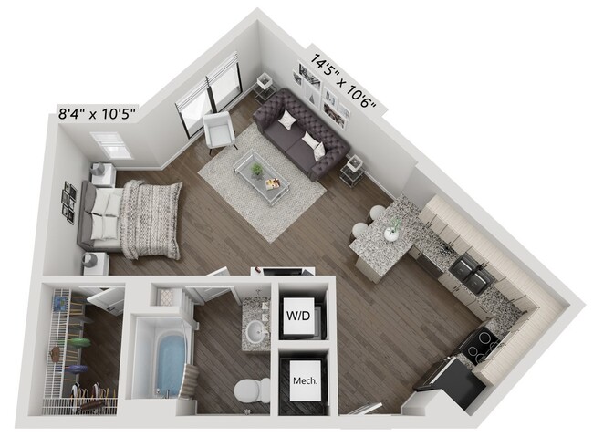 Floorplan - 6228 Music City Apartments