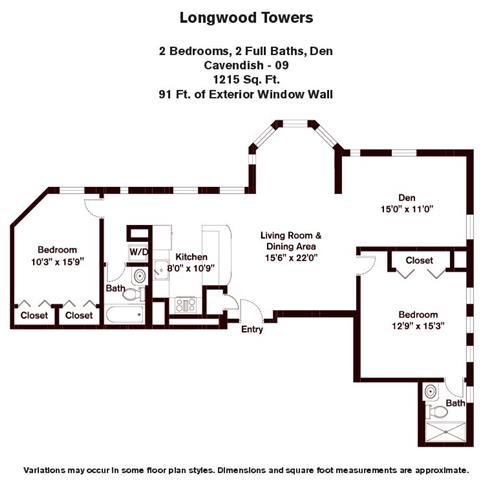 Floorplan - Longwood Towers