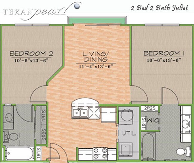 Floorplan - Texan Pearl Best Value in West Campus