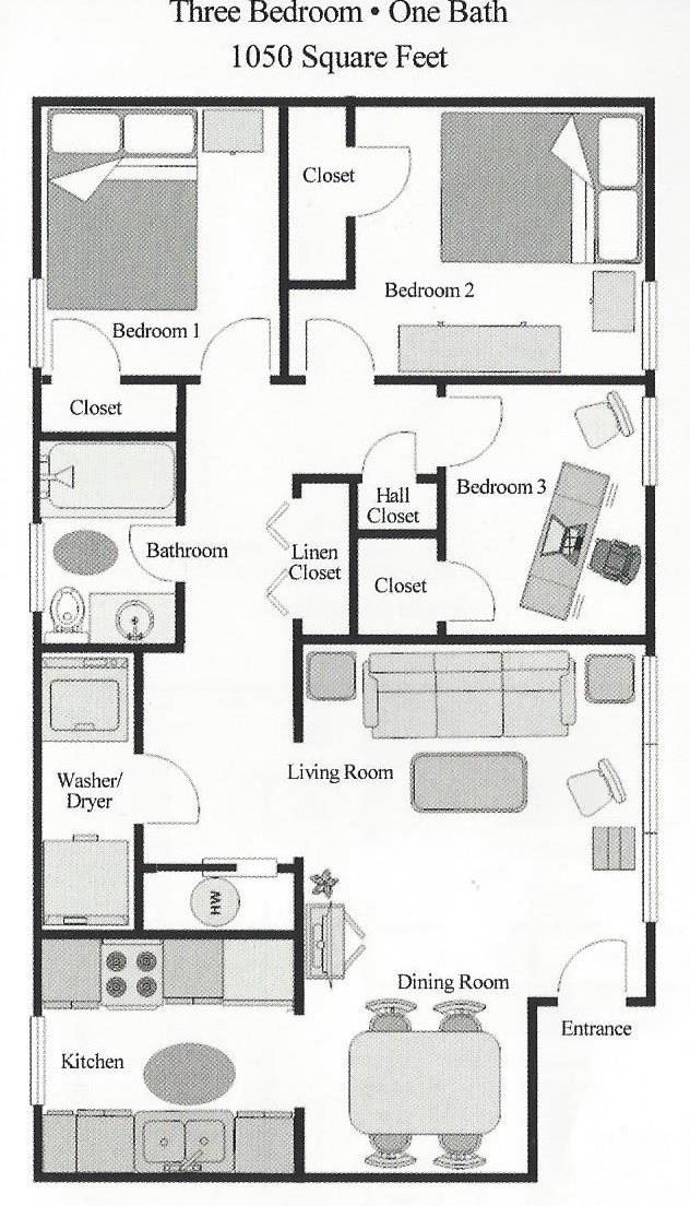 3B/1B 1050 SF - Pine Grove